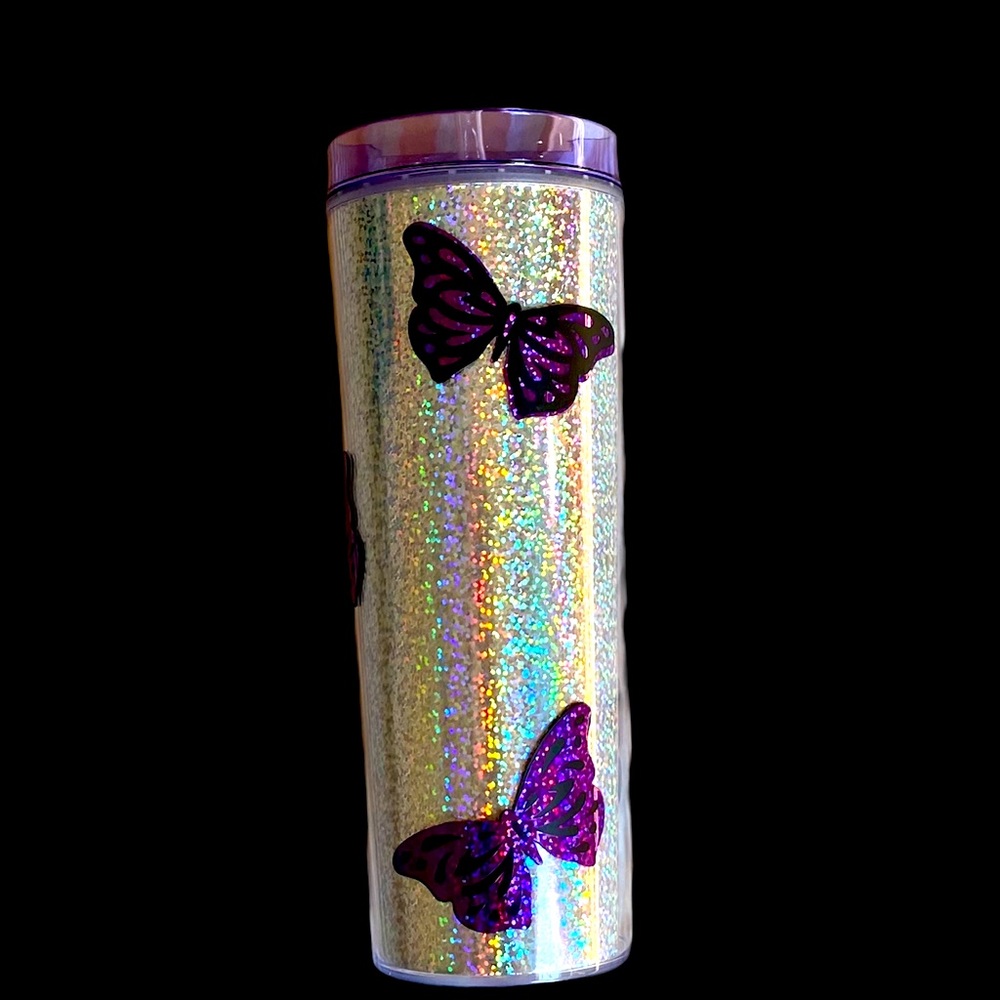 Glitter acrylic tumbler!